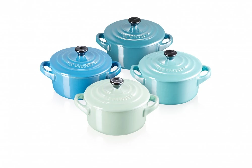 Набор из 4 кокотниц 10 см Le Creuset Сине-зеленый металлик 69212108139131
