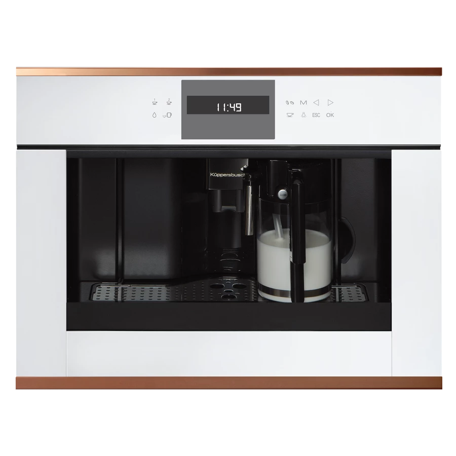 Кофемашина встраиваемая Kuppersbusch Белое стекло CKV 6550.0 W7
