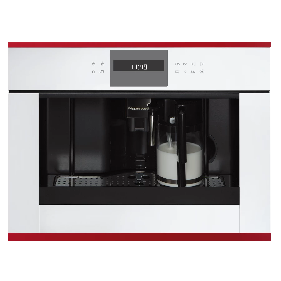 Кофемашина встраиваемая Kuppersbusch Белое стекло CKV 6550.0 W8