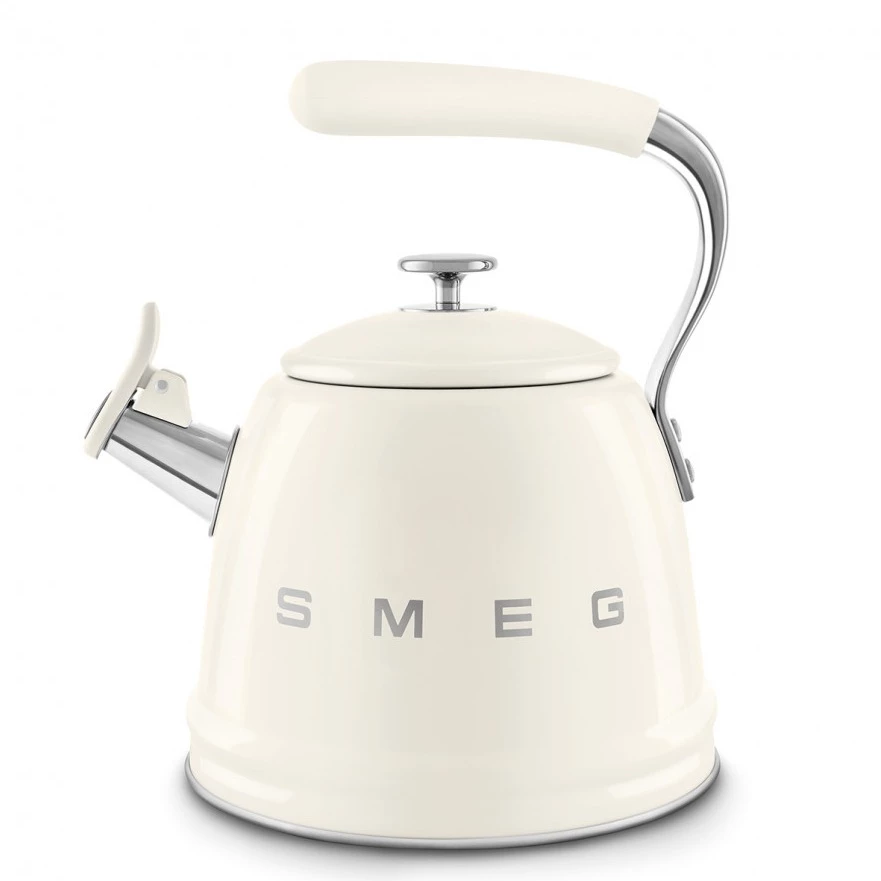 Чайник наплитный 2,3 л со свистком Smeg Кремовый CKLW2001CR