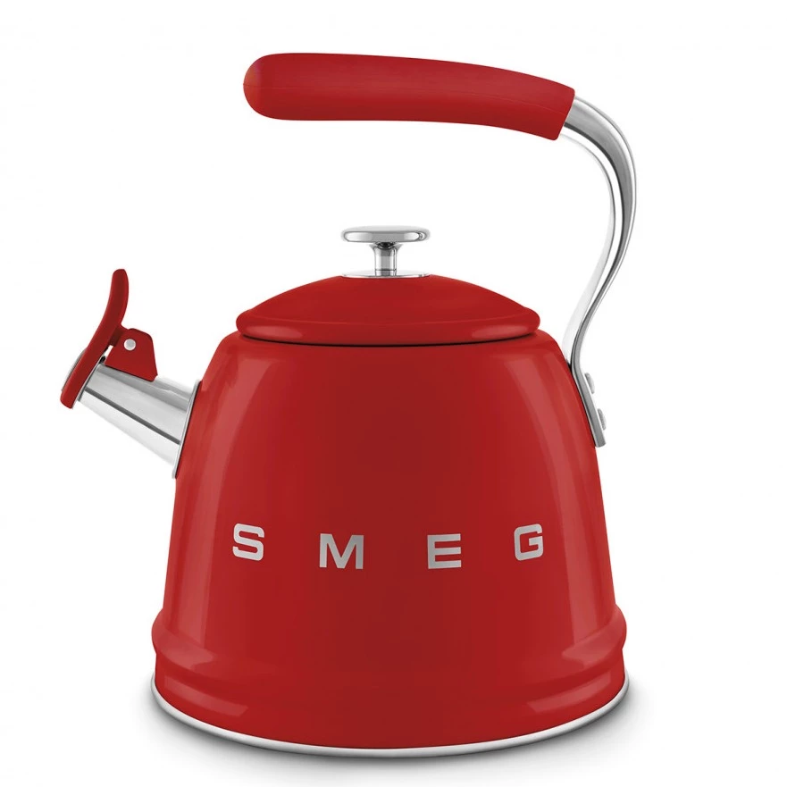 Чайник наплитный 2,3 л со свистком Smeg Красный CKLW2001RD