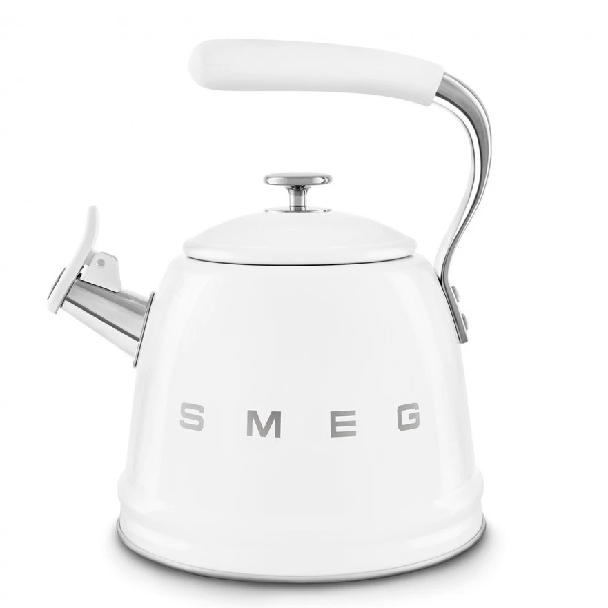 Чайник наплитный 2,3 л со свистком Smeg Белый CKLW2001WH
