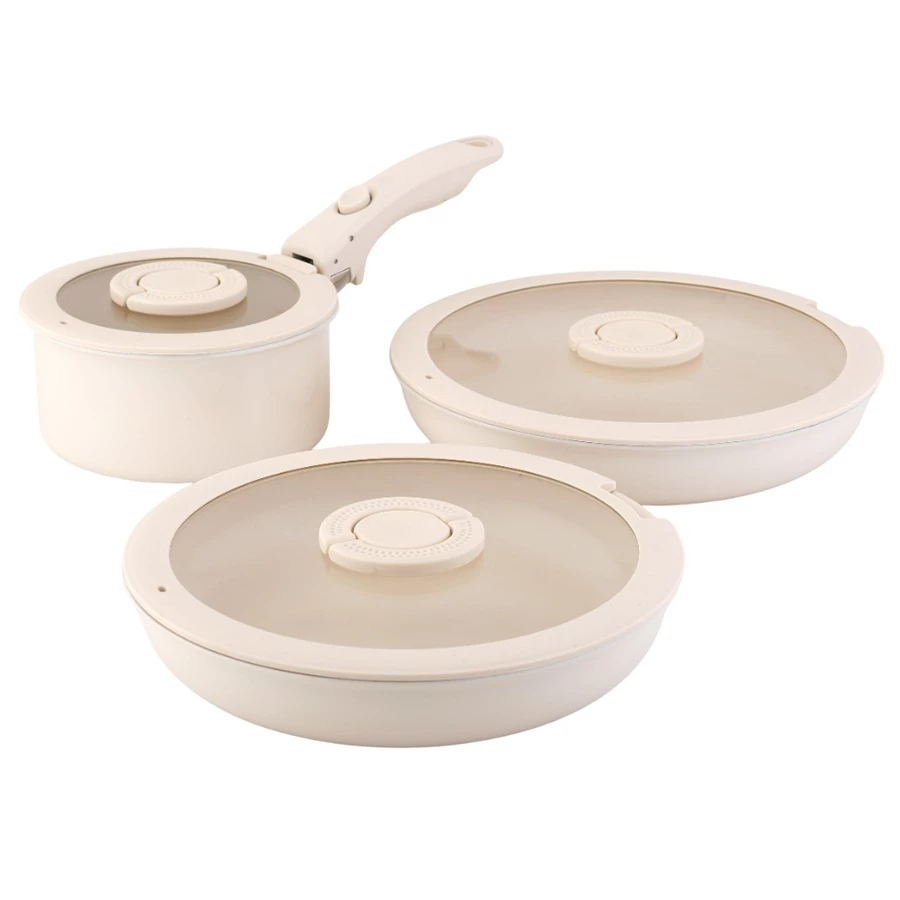 Набор посуды для приготовления 7 предметов SMART SOLUTIONS Кремовый Smart Ceramic