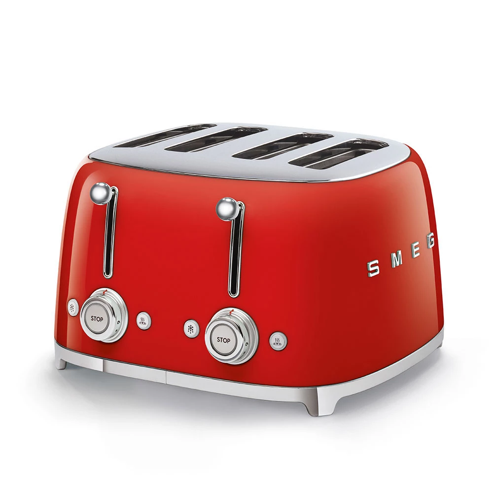 Тостер на 4 ломтика Smeg Красный TSF03RDEU